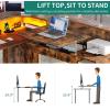 imageYITAHOME L Shaped Desk with Power Outlets ampamp LED Lights 60quot Corner Computer Desk with Drawers ampamp Lift Top Home Office Desk with Monitor Stand ampamp File Cabinet Wood Height Adjustable Desk Black ampamp BrownRustic Brown