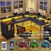 imageYITAHOME L Shaped Desk with Power Outlets ampamp LED Lights 67quot Computer Desk with File Drawer Corner Desk Home Office Desk with Monitor Stand ampamp 3 Cubbies Storage Shelves GreyBlack