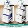 imageYITAHOME L Shaped Executive Desk with Hutch and Drawers Farmhouse Home Office Desk with Power Outlet Wood Corner Computer Desk with Sliding Door Storage Cabinet with Glass Door Grey ampamp WalnutWhite  Black