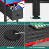 imageYITAHOME L Shaped Gaming Desk with Drawer and Storage Shelves 51 Inch Reversible Computer Desk with LED Lights ampamp Hutch Corner Desk Gaming Table with Monitor Stand ampamp Pegboard Black Carbon Fiber