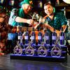imageYITAHOME LED Lighted Liquor Bottle Display Shelf 3Step 40inch Bar Liquor Alcohol Shelf for Home Counter Party Acrylic Mounted Whiskey Rack Stand with Remote ampamp App Control