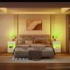 imageYITAHOME LED Nightstand with Charging StationWhite Night Stand with Reversible Lift Top Mobile Bedside Tables with 2 Drawer