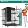 imageYITAHOME Large Cat Cage with Storage Cube DIY Indoor Catio Cats Enclosures Metal Cat Playpen with Large Hammock for 14 Kittens 4 Tiers Cat Kennel550L x 550W x 550H