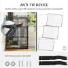 imageYITAHOME Large Cat Cage with Storage Cube DIY Indoor Catio Cats Enclosures Metal Cat Playpen with Large Hammock for 14 Kittens 4 Tiers Cat Kennel550L x 550W x 550H
