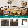 imageYITAHOME Large Dog Crate 41quot Heavy Duty Dog Kennel with 2 Drawers End Table Wooden Dog Cage Indoor Dog House Pet Crate Table with Double Doors for Large Medium Small Dogs Rustic BrownRustic Brown
