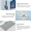 imageYITAHOME Large Enclosed Cat Litter Box with Cushion AntiSplash Closed Litter Boxes with Litter Scoop Front Entry Top Exit Door Easy to Install and CleanBlue