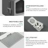 imageYITAHOME Large Enclosed Cat Litter Box with Cushion AntiSplash Closed Litter Boxes with Litter Scoop Front Entry Top Exit Door Easy to Install and CleanGray