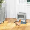 imageYITAHOME Large Enclosed Cat Litter Box with Cushion AntiSplash Closed Litter Boxes with Litter Scoop Front Entry Top Exit Door Easy to Install and CleanGray