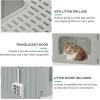imageYITAHOME Large Enclosed Cat Litter Box with Cushion AntiSplash Closed Litter Boxes with Litter Scoop Front Entry Top Exit Door Easy to Install and CleanGray