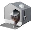 imageYITAHOME Large Enclosed Cat Litter Box with Cushion AntiSplash Closed Litter Boxes with Litter Scoop Front Entry Top Exit Door Easy to Install and CleanGray