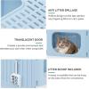 imageYITAHOME Large Enclosed Cat Litter Box with Cushion AntiSplash Closed Litter Boxes with Litter Scoop Front Entry Top Exit Door Easy to Install and CleanBlue