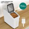 imageYITAHOME Large Ingredient Storage Bin Commercial Rice Container With Wheels Scoop Lid and Scale  Bulk Flour Bin for KitchenWhite