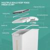imageYITAHOME Large Ingredient Storage Bin Commercial Rice Container With Wheels Scoop Lid and Scale  Bulk Flour Bin for KitchenWhite