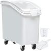 imageYITAHOME Large Ingredient Storage Bin Commercial Rice Container With Wheels Scoop Lid and Scale  Bulk Flour Bin for KitchenWhite