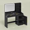 imageYITAHOME Large Makeup Vanity Desk with Mirror and Lights Fluted Vanity Table with 2 Drawers ampamp Adjustable Shelves Makeup Mirror in 3 Modes Lighting Dressing Table Set wCharging Station WhiteBlack