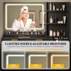 imageYITAHOME Large Makeup Vanity Desk with Mirror and Lights Fluted Vanity Table with 2 Drawers ampamp Adjustable Shelves Makeup Mirror in 3 Modes Lighting Dressing Table Set wCharging Station WhiteBlack