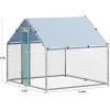 imageYITAHOME Large Metal Chicken Coop Walkin Poultry Cage Hen Run House Duck House Cage Coop with Waterproof and AntiUltraviolet Cover for Outdoor Back Yard Farm Use125L x 92W x 62H66x98x64