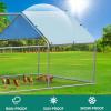 imageYITAHOME Large Metal Chicken Coop Walkin Poultry Cage Hen Run House Duck House Cage Coop with Waterproof and AntiUltraviolet Cover for Outdoor Back Yard Farm Use125L x 92W x 62H262x98x64