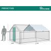 imageYITAHOME Large Metal Chicken Coop Walkin Poultry Cage Hen Run House Duck House Cage Coop with Waterproof and AntiUltraviolet Cover for Outdoor Back Yard Farm Use125L x 92W x 62H131x98x64