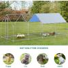 imageYITAHOME Large Metal Chicken Coop Walkin Poultry Cage Hen Run House Duck House Cage Coop with Waterproof and AntiUltraviolet Cover for Outdoor Back Yard Farm Use125L x 92W x 62H262x98x64