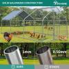 imageYITAHOME Large Metal Chicken Coop Walkin Poultry Cage Hen Run House Duck House Cage Coop with Waterproof and AntiUltraviolet Cover for Outdoor Back Yard Farm Use125L x 92W x 62H197x98x64