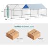 imageYITAHOME Large Metal Chicken Coop Walkin Poultry Cage Hen Run House Duck House Cage Coop with Waterproof and AntiUltraviolet Cover for Outdoor Back Yard Farm Use125L x 92W x 62H262x98x64