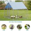 imageYITAHOME Large Metal Chicken Coop Walkin Poultry Cage Hen Run House Duck House Cage Coop with Waterproof and AntiUltraviolet Cover for Outdoor Back Yard Farm Use125L x 92W x 62H66x98x64