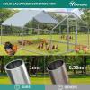 imageYITAHOME Large Metal Chicken Coop Walkin Poultry Cage Hen Run House Duck House Cage Coop with Waterproof and AntiUltraviolet Cover for Outdoor Back Yard Farm Use125L x 92W x 62H131x98x64