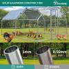 imageYITAHOME Large Metal Chicken Coop Walkin Poultry Cage Hen Run House Duck House Cage Coop with Waterproof and AntiUltraviolet Cover for Outdoor Back Yard Farm Use125L x 92W x 62H125x92x62