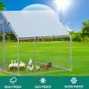 imageYITAHOME Large Metal Chicken Coop Walkin Poultry Cage Hen Run House Duck House Cage Coop with Waterproof and AntiUltraviolet Cover for Outdoor Back Yard Farm Use125L x 92W x 62H66x98x64