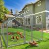 imageYITAHOME Large Metal Chicken Run Walkin Poultry Cage Hen Run House Duck House Rabbits Cage Spire Shaped Coop with Waterproof Cover for Outdoor Back Yard Farm Use3 Cages