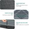 imageYITAHOME Large Plastic Dog House Outdoor Indoor Doghouse Puppy Shelter Water Resistant Easy Assembly Sturdy Dog Kennel with Air Vents and Elevated FloorBlackGray