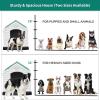 imageYITAHOME Large Plastic Dog House Outdoor Indoor Doghouse Puppy Shelter Water Resistant Easy Assembly Sturdy Dog Kennel with Air Vents and Elevated FloorGreen