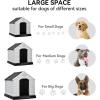imageYITAHOME Large Plastic Dog House Outdoor Indoor Doghouse Puppy Shelter Water Resistant Easy Assembly Sturdy Dog Kennel with Air Vents and Elevated FloorGray