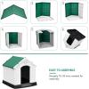 imageYITAHOME Large Plastic Dog House Outdoor Indoor Doghouse Puppy Shelter Water Resistant Easy Assembly Sturdy Dog Kennel with Air Vents and Elevated FloorGreen