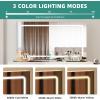 imageYITAHOME Large Vanity Desk with Mirror ampamp Light Power Outlet Makeup Vanity Set with 2 Drawers and 3 Level Storage Dressers 3 Lighting Modes Adjustable Brightness Bedroom Dressing Table WhiteWhite