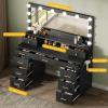 imageYITAHOME Large Vanity Desk with Mirror and Lights Big Makeup Vanity with Power Outlets ampamp 11 Drawers 3 Lighting Modes Adjustable Bedroom Dressing Table for Bedroom Dressing Room BlackBlack