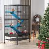 imageYITAHOME Metal 2Tiers Small Animal Cages for Adult Rats Ferret Chinchilla Guinea Pig Large Hamster Indoor Critter Nation Cage SingleStory320L x 220W x 560H