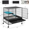 imageYITAHOME Metal 2Tiers Small Animal Cages for Adult Rats Ferret Chinchilla Guinea Pig Large Hamster Indoor Critter Nation Cage SingleStory32L x 22W x 33H