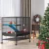 imageYITAHOME Metal 2Tiers Small Animal Cages for Adult Rats Ferret Chinchilla Guinea Pig Large Hamster Indoor Critter Nation Cage SingleStory32L x 22W x 33H