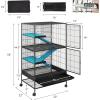 imageYITAHOME Metal 4Tiers Small Animal Cages for Adult Rats Ferret Chinchilla Guinea Pig Large Hamster Indoor Critter Nation Cage DoubleStory