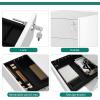imageYITAHOME Metal Filing Cabinet Office Drawers with Keys and Wheels 3Drawer Portable File Cabinet PreBuilt Office Storage Cabinet for A4LetterLegal Black White