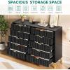 imageYITAHOME Metal Storage Cabinet Fluted Cabinet with 6 Drawers for Living Room Entryway Hallway Black5 Drawers