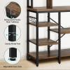 imageYITAHOME Microwave Stand Bakers Rack w Power Outlet Coffee Bar Kitchen Freestanding Utility Storage Shelf for Pantry Appliance Spice Pot Pan Organizer w Thickened Counter 6 Hook 39quot Oak ampamp WhiteRustic Brown