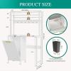 imageYITAHOME Mini Fridge Cabinet Stand with Trash Can Storage 4Tier Bakers Rack Microwave Oven Stand with Power Outlets Freestanding Coffee Bar Shelf Station for Kitchen Home Office WhiteWhite