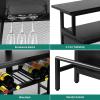 imageYITAHOME Mini Home Bar Unit for Living Room with WallMounted Shelf Rack ampamp Music Sensing LED Light Tall Bars Table with Wine Rack Alcohol Storage Glasses Hanger Footrest for Kitchen Pub BlackBlack