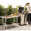 imageYITAHOME NSF Stainless Steel Folding Table 48quot X 24quot Folding Prep Table Foldable Stainless Steel Worktable for Home Kitchen Restaurant Garage WarehouseSilver  1 Tier