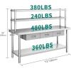 imageYITAHOME NSF Stainless Steel Table 30quot X 24quot Work Table with Wheels 3 Shelves Metal Prep Worktable for Home Kitchen Restaurant Garage Warehouse Outdoor2 Tiers W3 Drawers  Overshleves