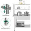 imageYITAHOME NSF Stainless Steel Table 30quot X 24quot Work Table with Wheels 3 Shelves Metal Prep Worktable for Home Kitchen Restaurant Garage Warehouse Outdoor2 Tiers W3 Drawers  Overshleves