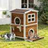 imageYITAHOME Outdoor Cat House Insulated with AllRound Foam Large Outside Feral Cat Shelter Weatherproof Winter Cat House for Multiple Cats BrownBrown